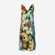 Colourful Floral Midi Dress  - Image 1 - please select to enlarge image