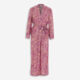 Pink Floral Longline Robe  - Image 1 - please select to enlarge image