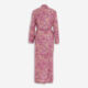 Pink Floral Longline Robe  - Image 2 - please select to enlarge image