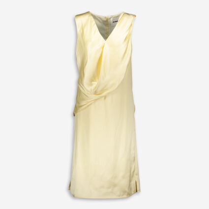 Cream Sleeveless Silk Midi Dress - Image 1 - please select to enlarge image
