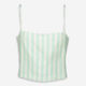 Green Striped Sleeveless Top - Image 1 - please select to enlarge image