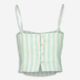 Green Striped Sleeveless Top - Image 2 - please select to enlarge image