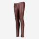 Burgundy Faux Leather Racer Skinny Jeans - Image 2 - please select to enlarge image