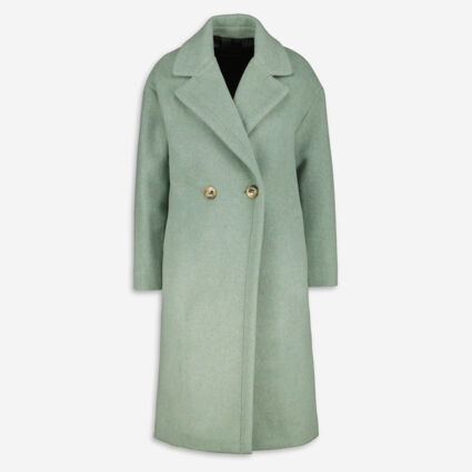Green Wool Blend Overcoat - Image 1 - please select to enlarge image