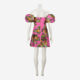 Pink Tropical Puff Sleeve Dress - Image 2 - please select to enlarge image
