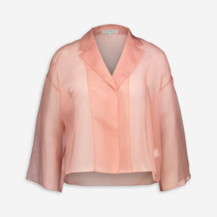 Peach Silk Jacket   - Image 1 - please select to enlarge image