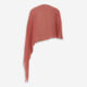 Coral Silk Asymmetric Shawl  - Image 2 - please select to enlarge image