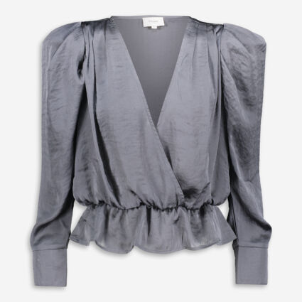 Grey Leana Woven Top - Image 1 - please select to enlarge image