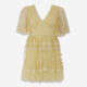 Yellow Sweetheart Lace Mini Dress - Image 1 - please select to enlarge image