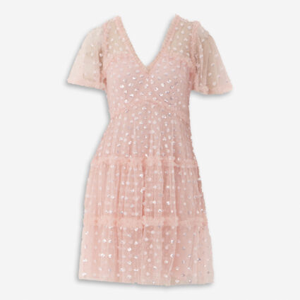 Pink Sequin Thea Mini Dress - Image 1 - please select to enlarge image
