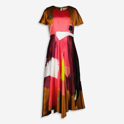 Multicoloured Adriana Patterned Silk Dress - Image 1 - please select to enlarge image