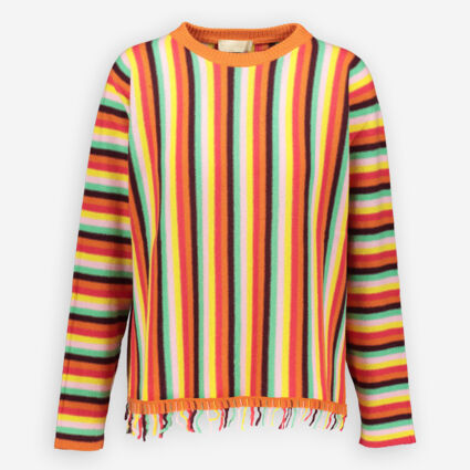 Colourful Stripe Wool Jumper  - Image 1 - please select to enlarge image