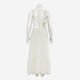 White Linen Lace Midi Dress  - Image 2 - please select to enlarge image
