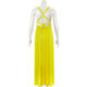 Yellow Satin Maxi Dress  - Image 2 - please select to enlarge image