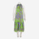 Purple & Lime Silk Oslo Midi Dress  - Image 2 - please select to enlarge image