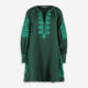 Green Long Sleeve Mini Dress - Image 1 - please select to enlarge image