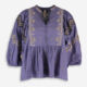 Purple Embroidered Blouse  - Image 1 - please select to enlarge image