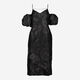 Black Shimmer Wave Cold Shoulder Dress - Image 1 - please select to enlarge image