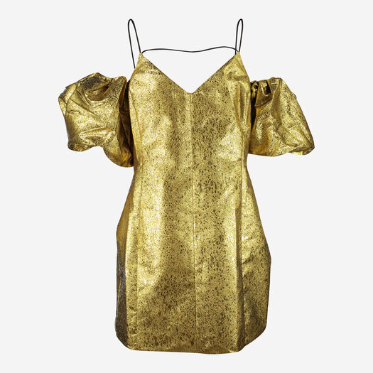 Gold Mini Dress - Image 1 - please select to enlarge image