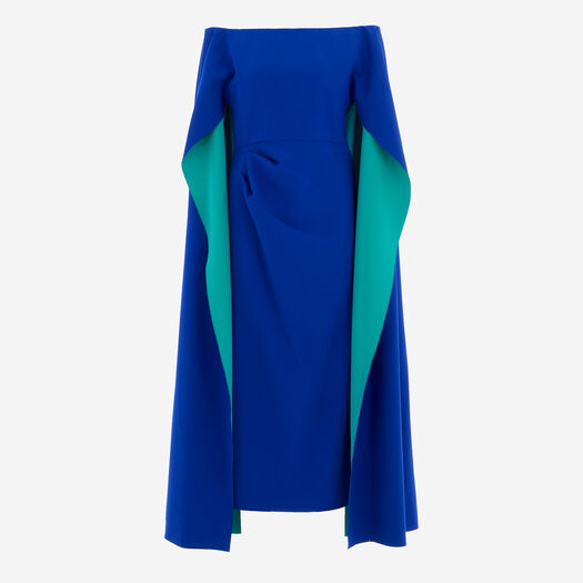 Blue & Green Maxi Dress - Image 1 - please select to enlarge image