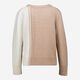 Braun-cremefarbener Pullover aus Wollmischung - Bild 2 - bitte auswählen, um das Bild zu vergrößern