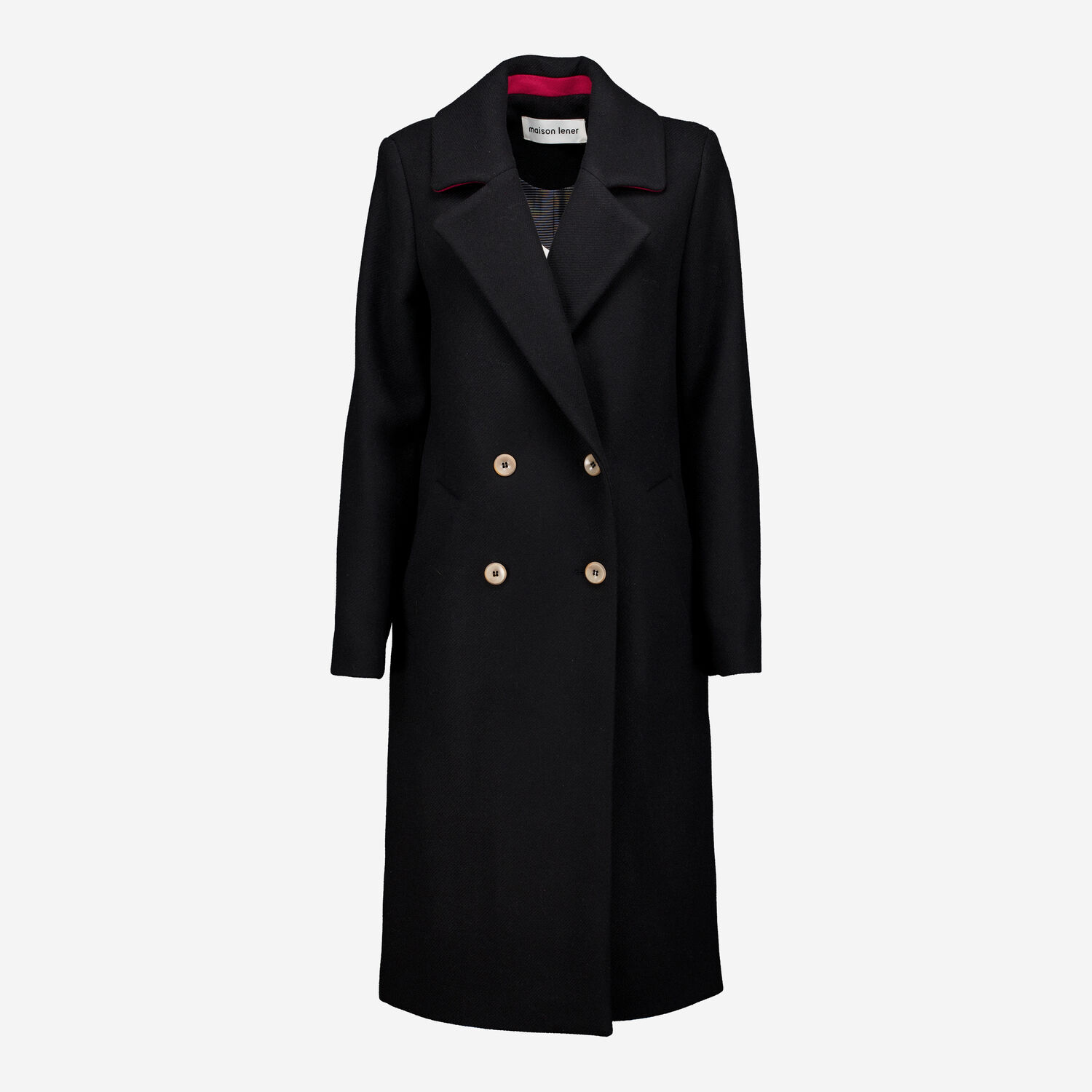 Black Double Breasted Coat TK Maxx UK - Main Image