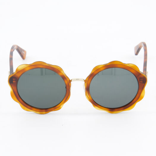 Brown Karrie Round Sunglasses  - Image 1 - please select to enlarge image