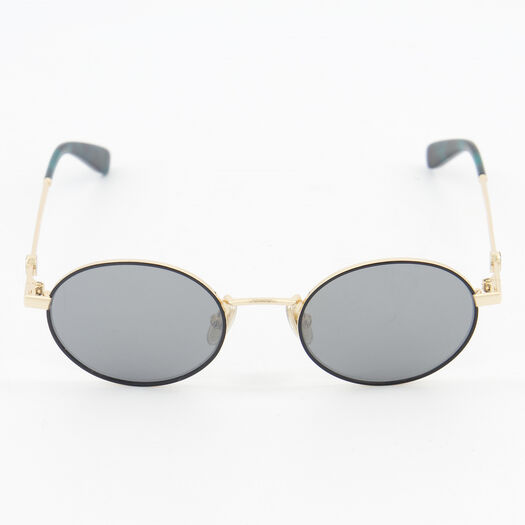 Mulberry Gold & Black VML059 Round Sunglasses