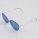Silver CK0002S Round Sunglasses  - Image 2 - please select to enlarge image