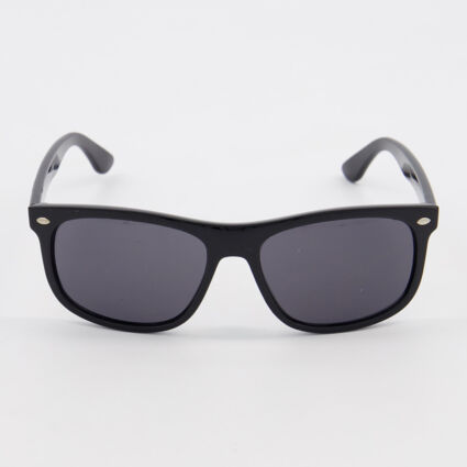 Black Barrel Square Sunglasses - Image 1 - please select to enlarge image