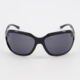 Black Miami Oval Sunglasses - Image 1 - please select to enlarge image