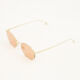 Gold Tone Octagonal Sunglasses - Image 2 - please select to enlarge image