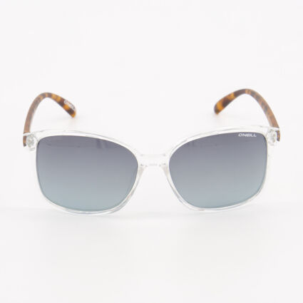 Clear & Tortoiseshell Rectangular Sunglasses - Image 1 - please select to enlarge image