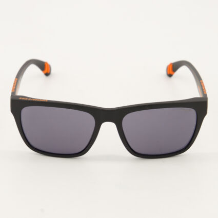 Black Branded Square Sunglasses  - Image 1 - please select to enlarge image