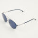 Blue & Silver Tone Boss1179 Round Sunglasses - Image 2 - please select to enlarge image