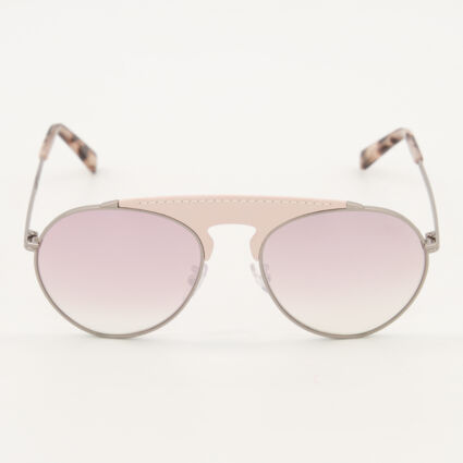 Silver LW40005U Round Sunglasses  - Image 1 - please select to enlarge image