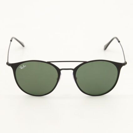 Black Matte Round Sunglasses - Image 1 - please select to enlarge image