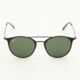 Black Matte Round Sunglasses - Image 1 - please select to enlarge image