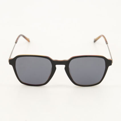 Black & Tortoiseshell Square Sunglasses - Image 1 - please select to enlarge image