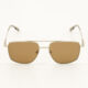 Gold Tone Connery Aviator Sunglasses - Image 1 - please select to enlarge image