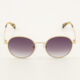 Gold Willa Round Sunglasses  - Image 1 - please select to enlarge image