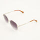 Gold Tone & Tortoiseshell Round Sunglasses - Image 2 - please select to enlarge image