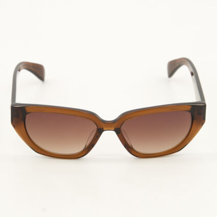 Brown Chunky Cat Eye Sunglasses - Image 1 - please select to enlarge image
