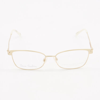 Gold Tone & White Glasses Frames - Image 1 - please select to enlarge image