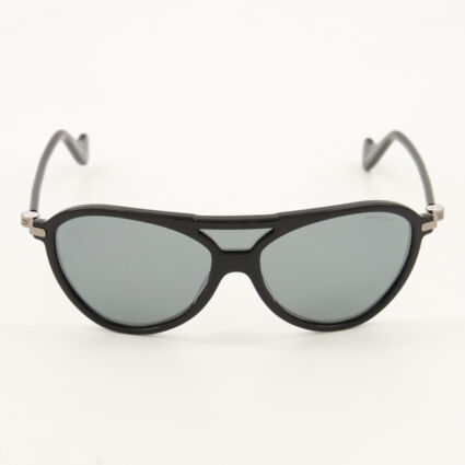 Black Classic Aviator Sunglasses - Image 1 - please select to enlarge image