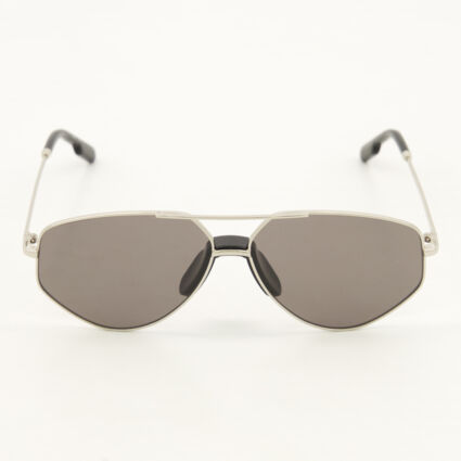 Silver Tone Basic Aviator Sunglasses - Image 1 - please select to enlarge image