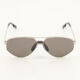 Silver Tone Basic Aviator Sunglasses - Image 1 - please select to enlarge image