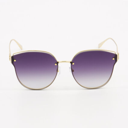 Gold BL7136 Cat Eye Sunglasses  - Image 1 - please select to enlarge image