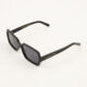 Black Glitter Trim Square Sunglasses - Image 2 - please select to enlarge image