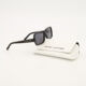 Black Glitter Trim Square Sunglasses - Image 3 - please select to enlarge image